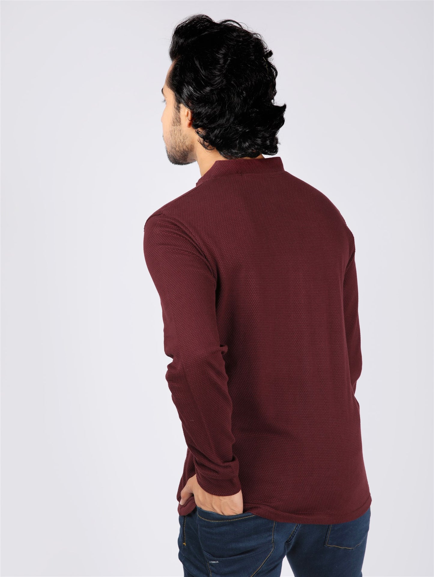 Fostino Popcorn Maroon Full Sleeves T-Shirt - Fostino - T-Shirts