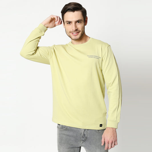 Fostino Sea Yellow Pullover Full Sleeves T-Shirt - Fostino - T-Shirts