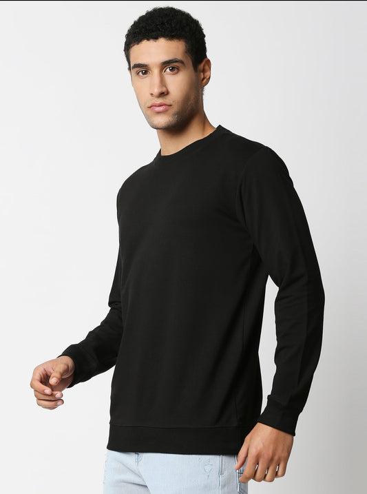 Fostino Vintage Black Plain Full Sleeves Tshirt - Fostino Shirts & Tops