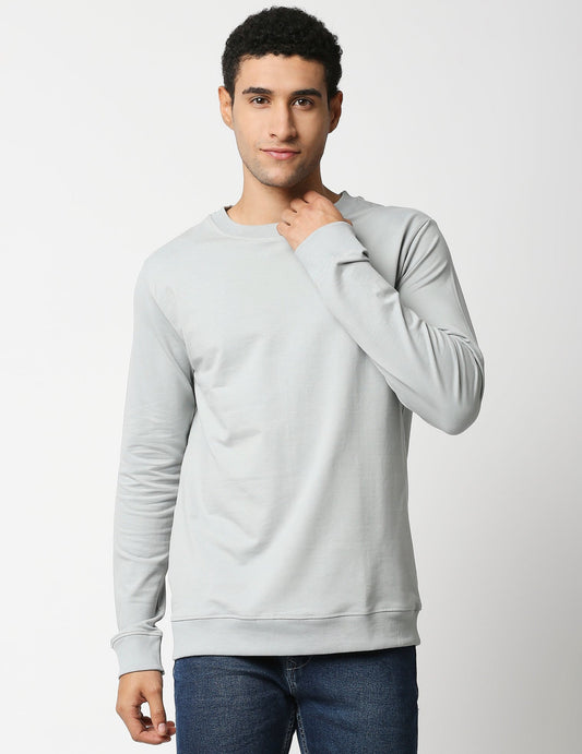 Fostino Vintage Grey Plain Full Sleeves Tshirt - Fostino Shirts & Tops