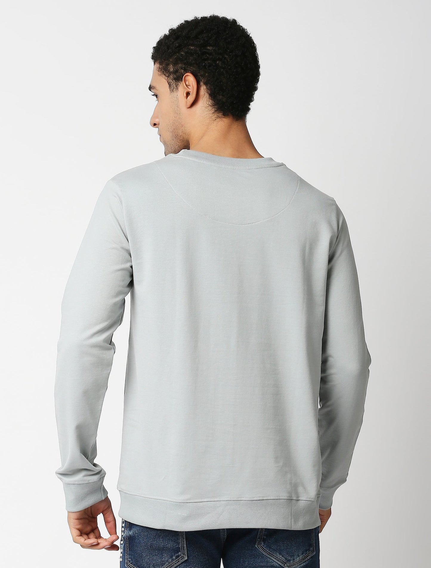 Fostino Vintage Grey Plain Full Sleeves Tshirt - Fostino Shirts & Tops