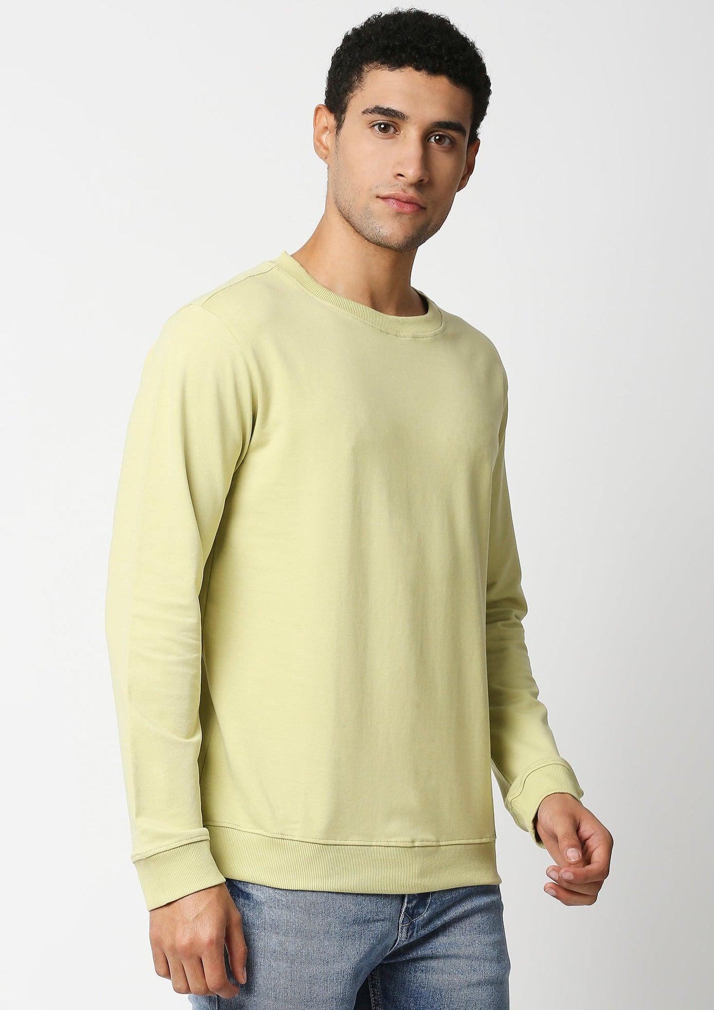 Fostino Vintage Lemon Yellow Plain Full Sleeves Tshirt - Fostino Shirts & Tops
