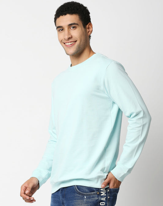 Fostino Vintage Sky Blue Plain Full Sleeves Tshirt - Fostino Shirts & Tops