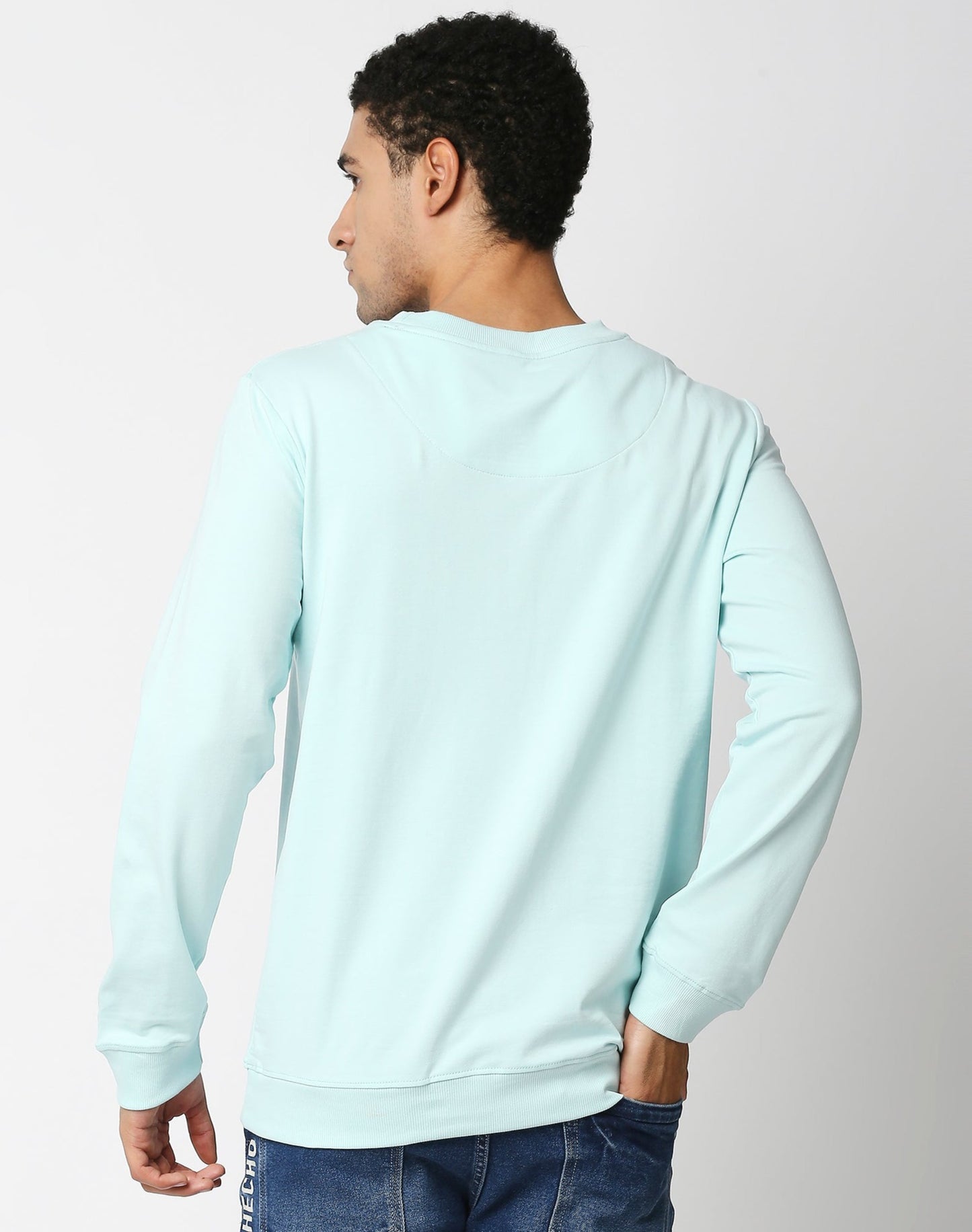 Fostino Vintage Sky Blue Plain Full Sleeves Tshirt - Fostino Shirts & Tops