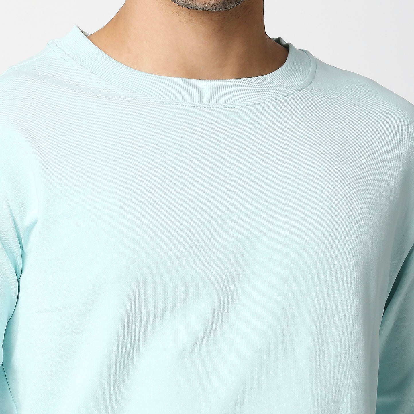 Fostino Vintage Sky Blue Plain Full Sleeves Tshirt - Fostino Shirts & Tops