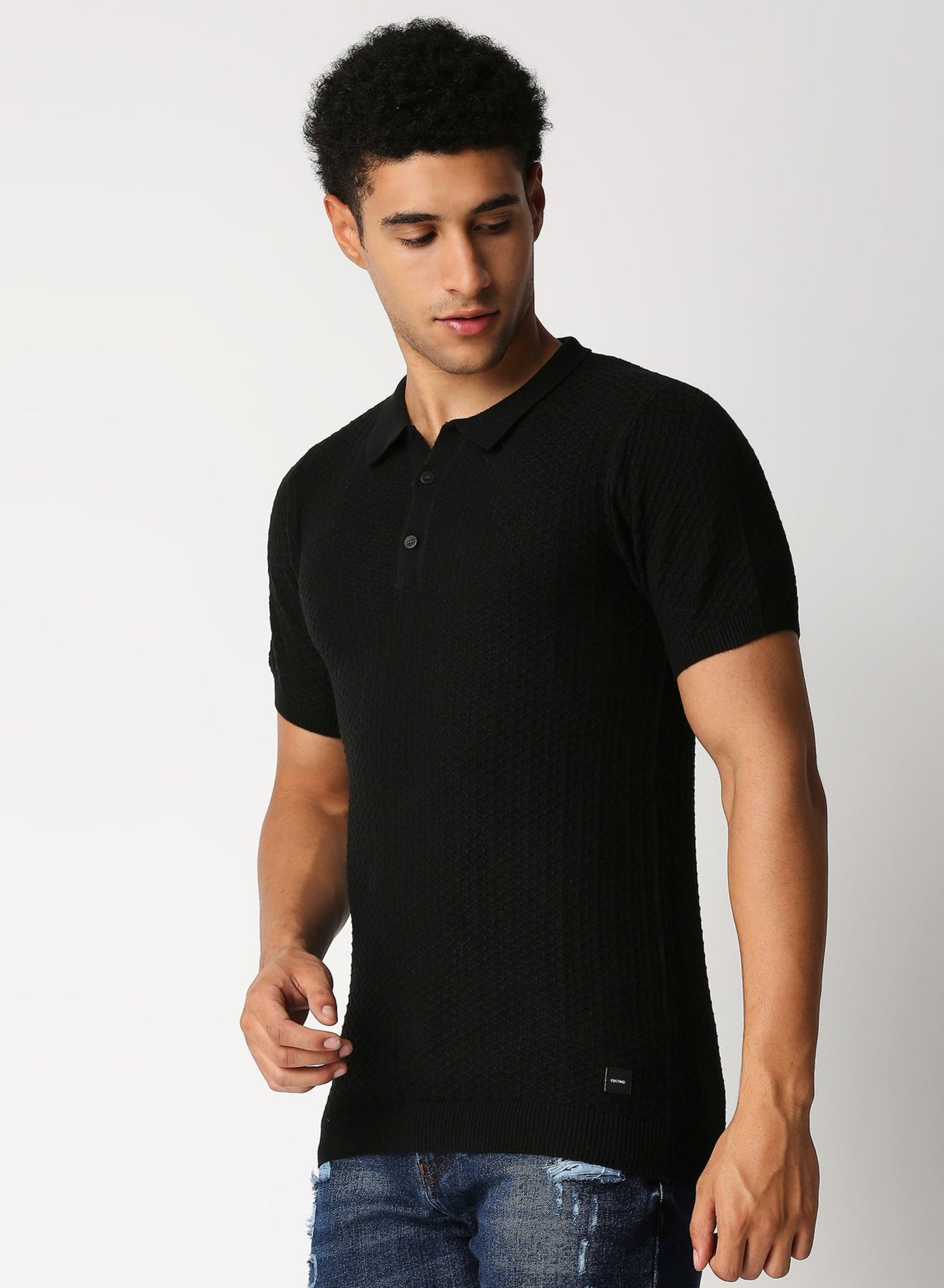 Fostino Beta Black Polo T-Shirt - Fostino T-Shirts