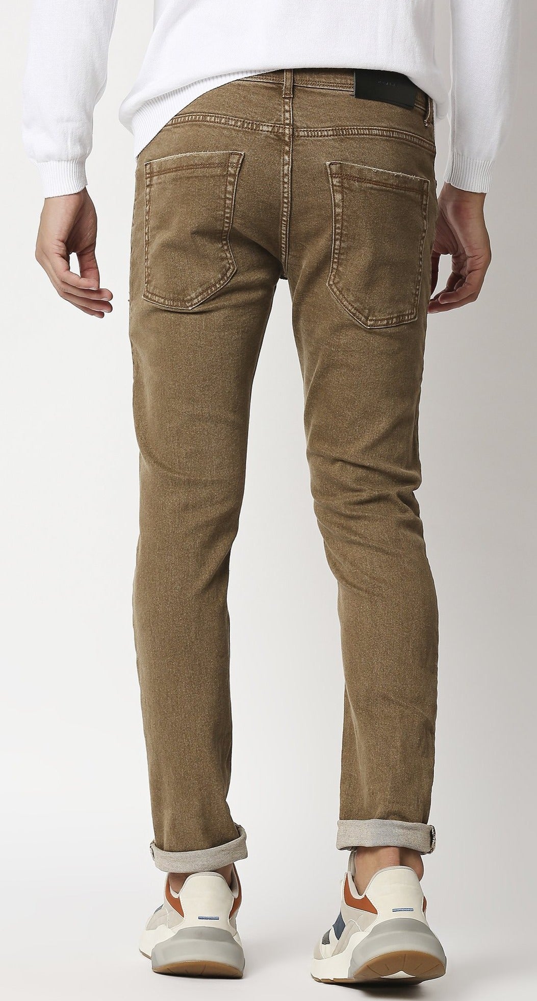 Fostino Vintage Inspired Jean In Aged Brown - Fostino - Jeans