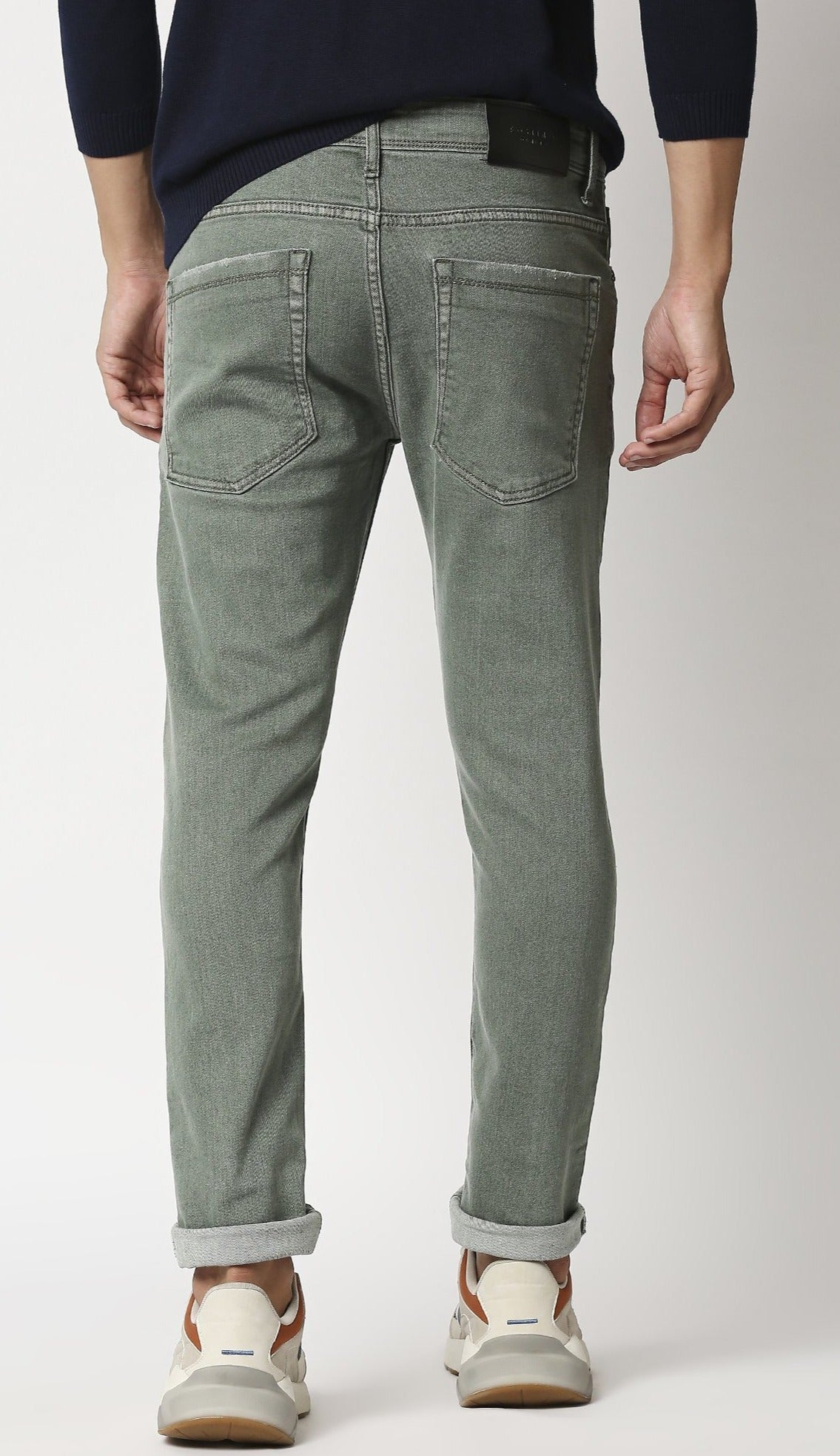 Fostino Straight Leg Jean In OLIVE - Fostino - Jeans