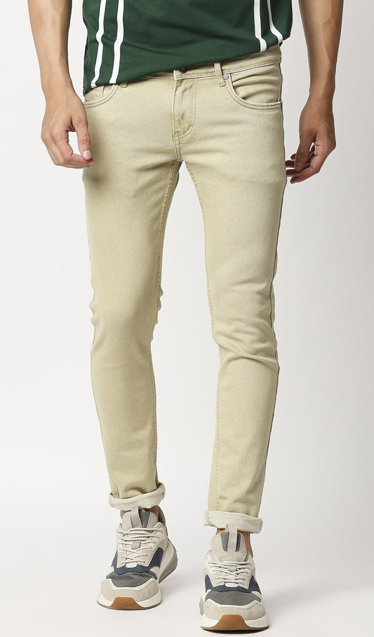 Fostino Straight Fit Light Khaki Jeans - Fostino - Jeans