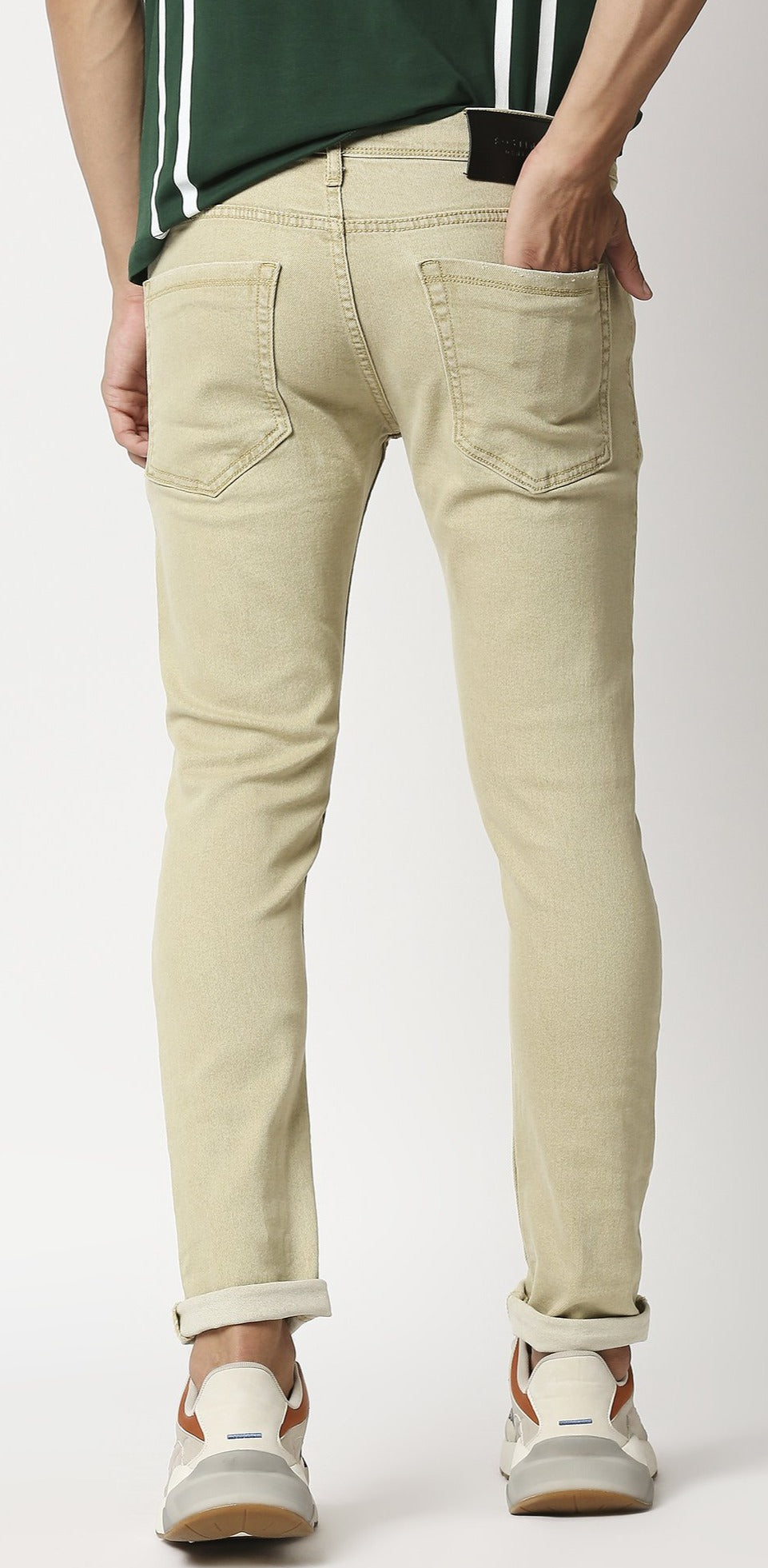 Fostino Straight Fit Light Khaki Jeans - Fostino - Jeans
