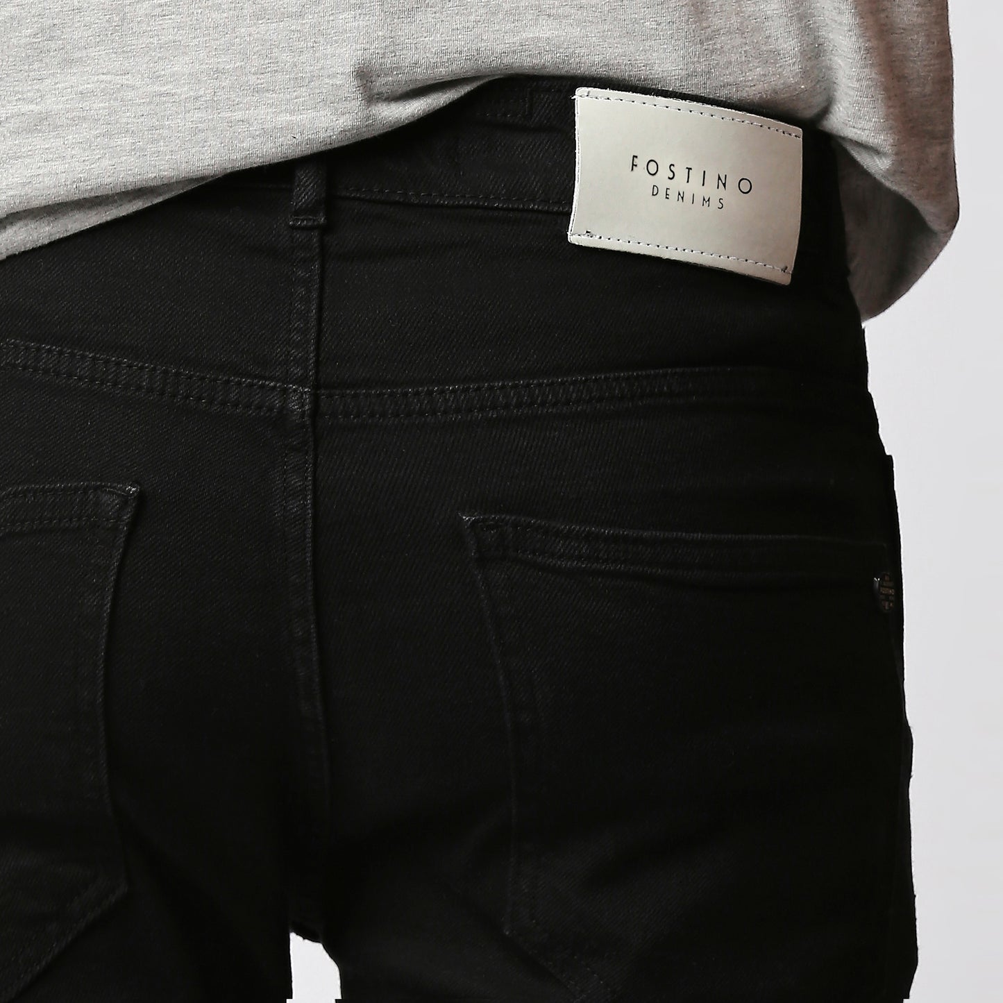 Fostino Black Distress Jeans - Fostino Jeans