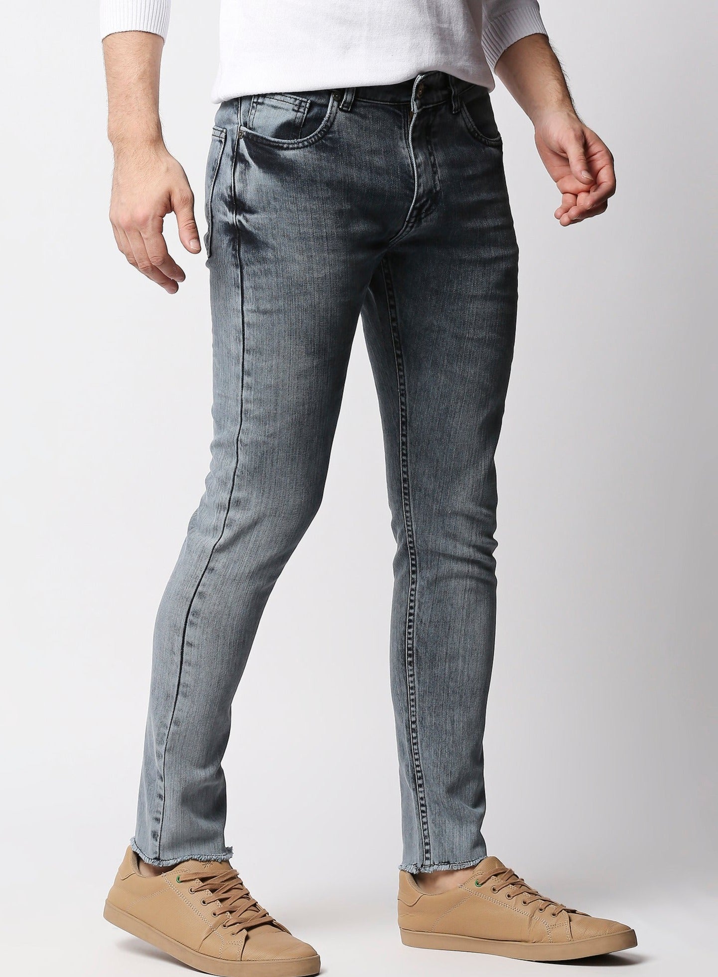 Fostino Grey Wash Jeans - Fostino - Jeans