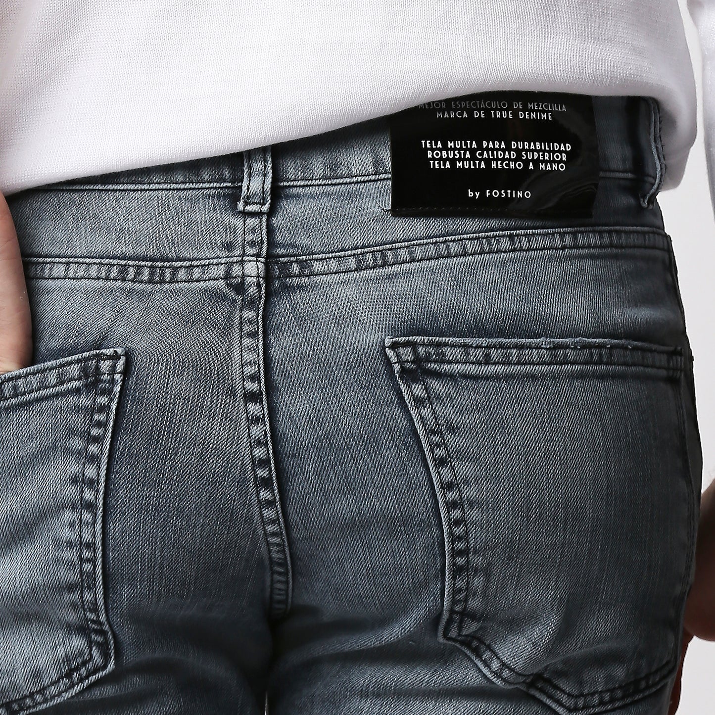 Fostino Grey Wash Jeans - Fostino - Jeans
