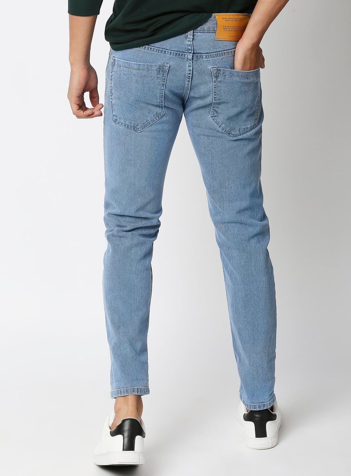 Fostino Distress Light Blue Jeans - Fostino Pants