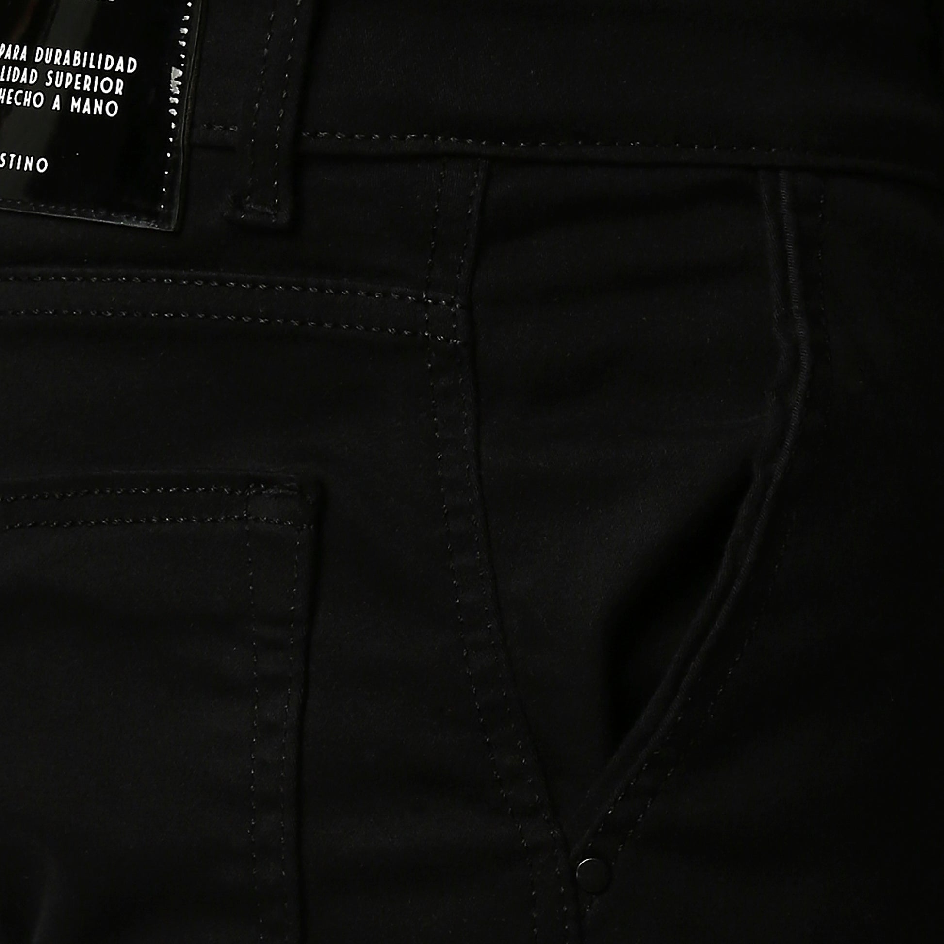 Fostino Black Denim Joggers Cargo - Fostino Pants