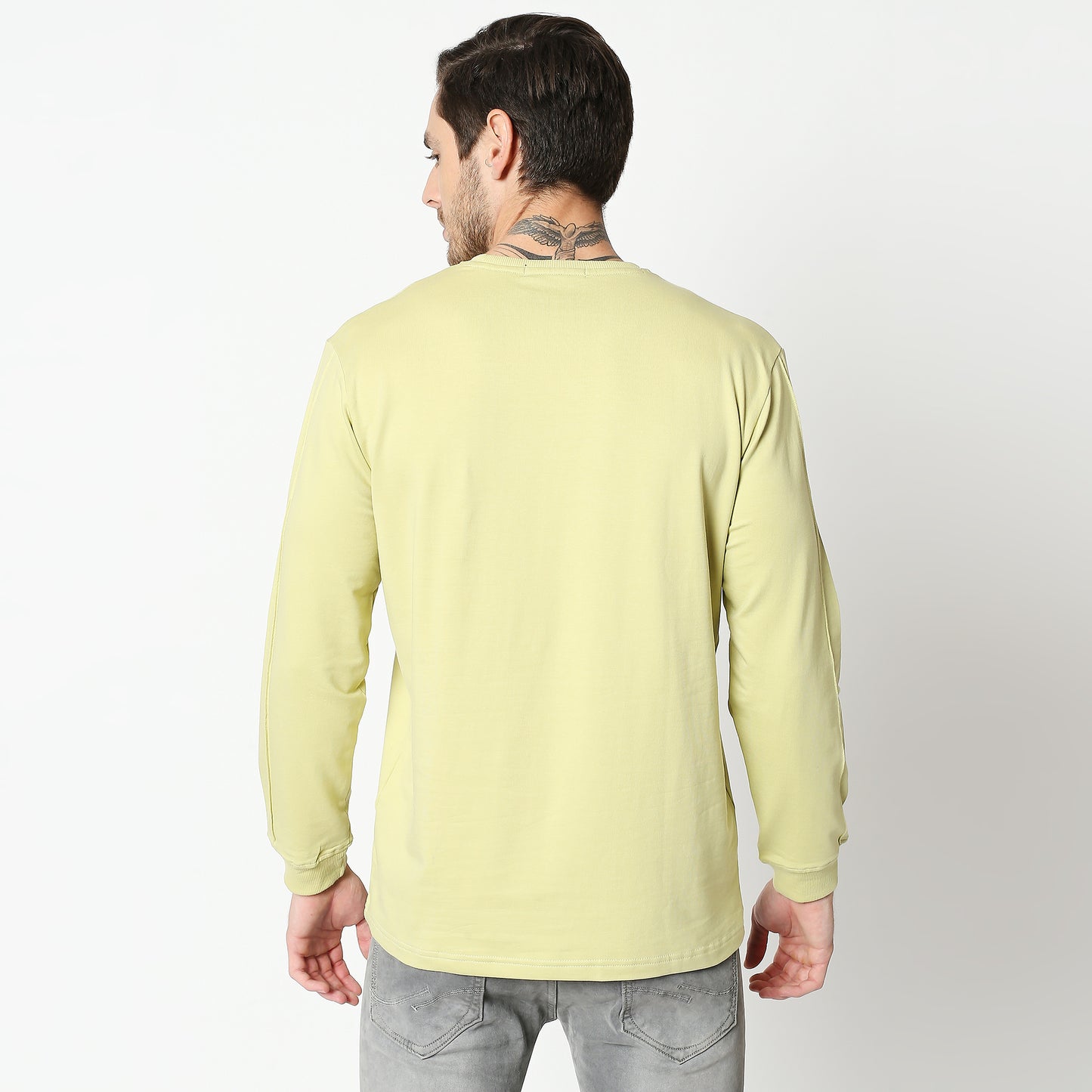 Fostino Sea Yellow Pullover Full Sleeves T-Shirt - Fostino - T-Shirts