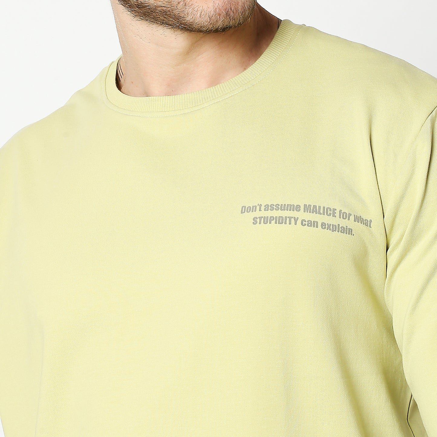 Fostino Sea Yellow Pullover Full Sleeves T-Shirt - Fostino - T-Shirts