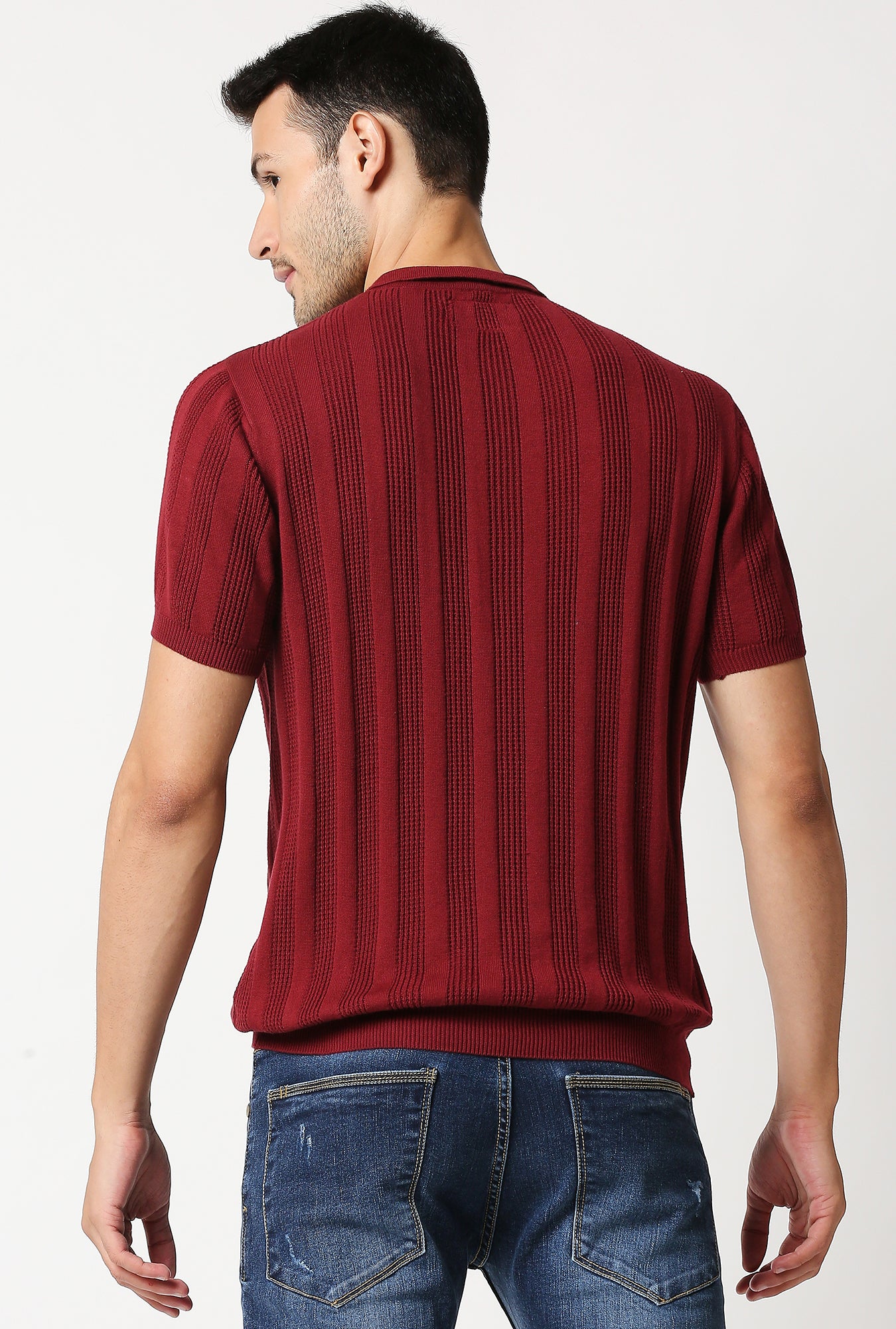 Fostino Alpha Knitted Marron Polo T-Shirt - Fostino - T-Shirts