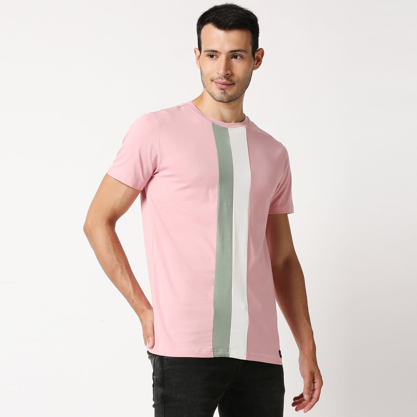 Fostino Auckland Pink Round Neck T-Shirt - Fostino - T-Shirts