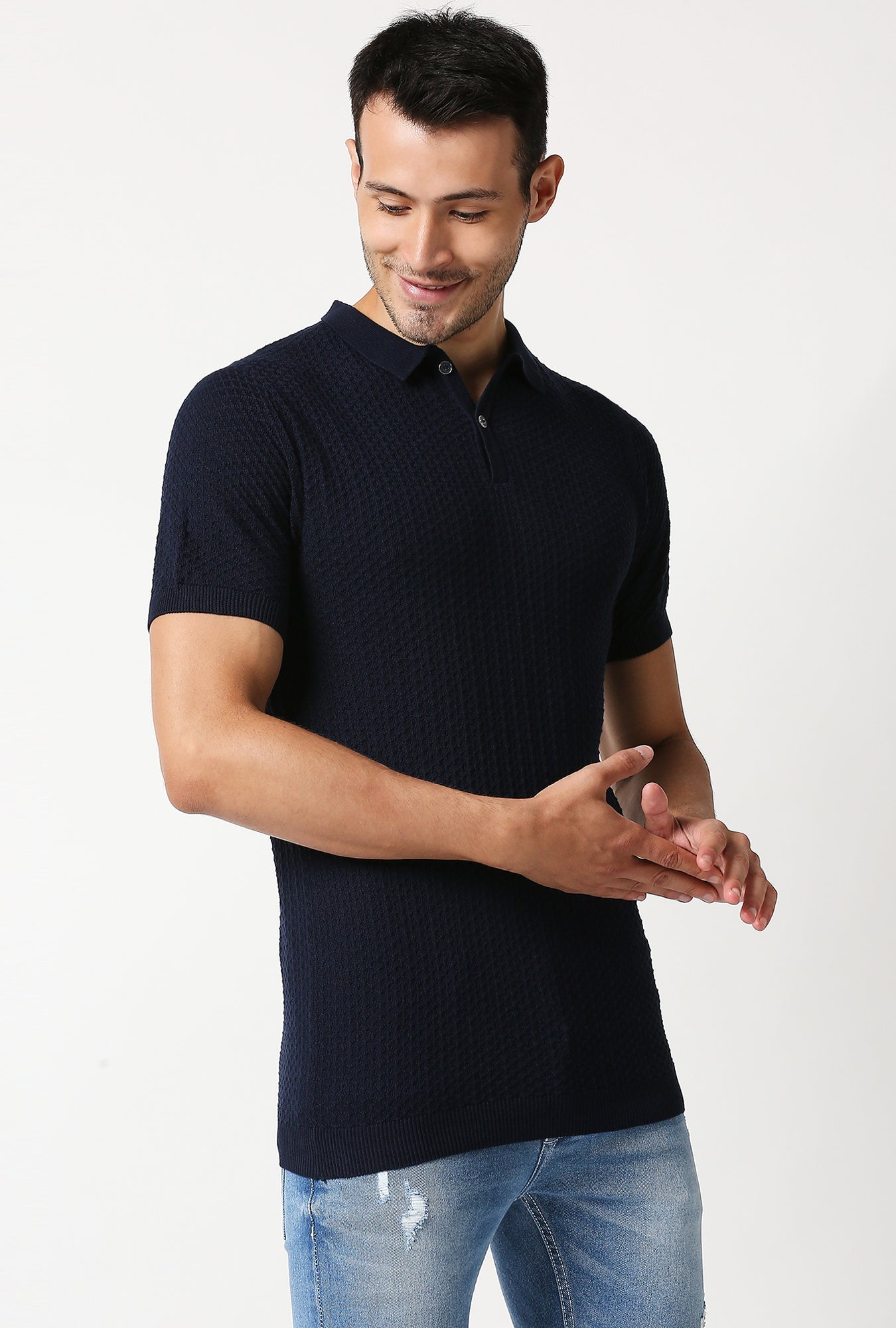Fostino Beta Navy Polo T-Shirt - Fostino - T-Shirts