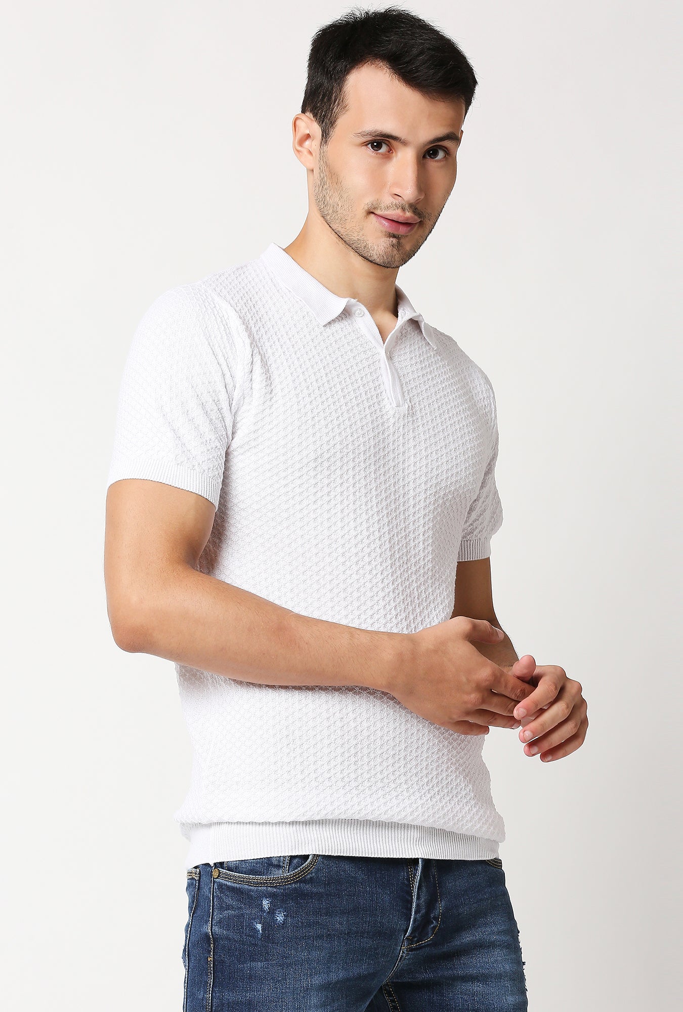 Fostino Beta White Polo T-Shirt - Fostino - T-Shirts