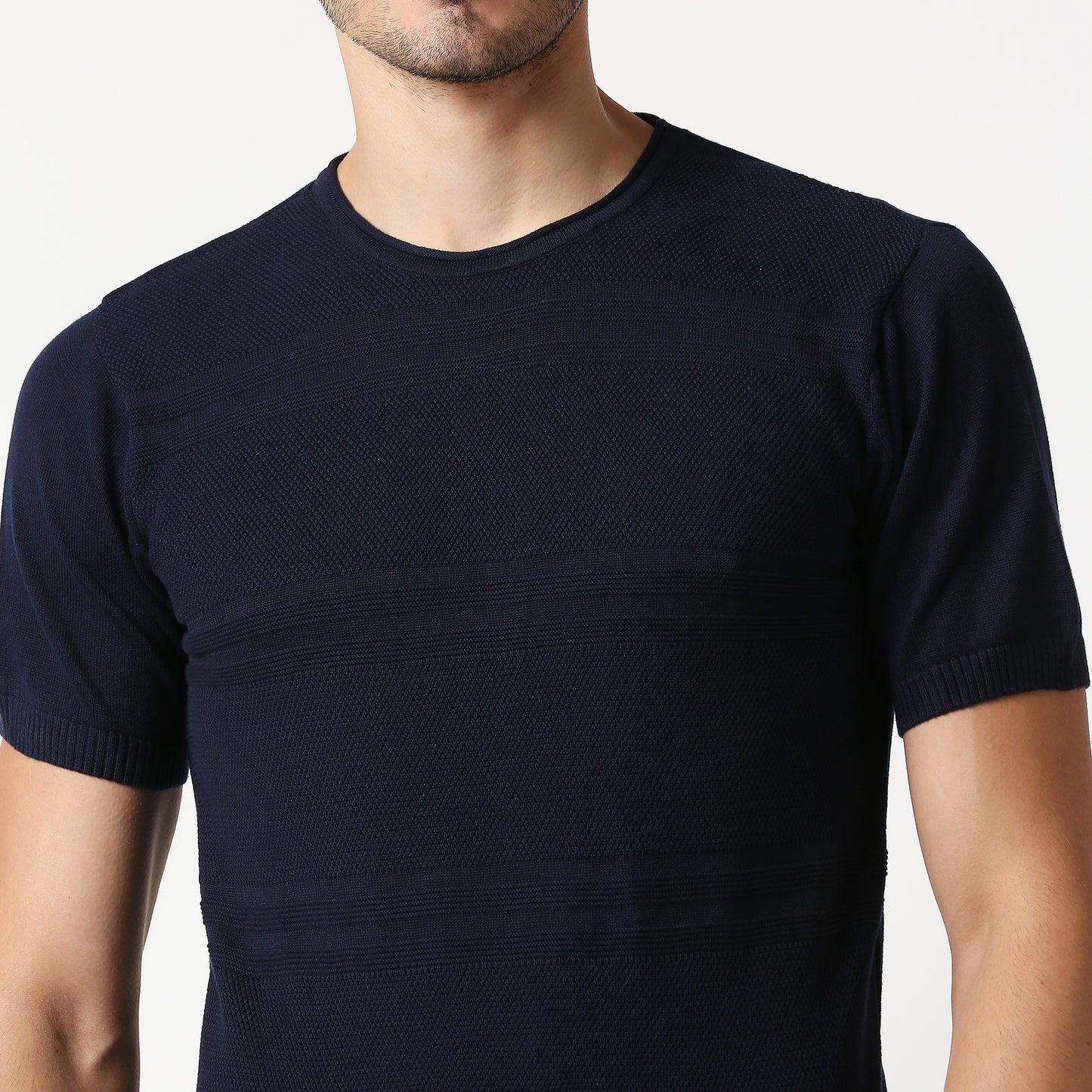 Fostino Escape Navy Round Neck T-Shirt - Fostino - T-Shirts