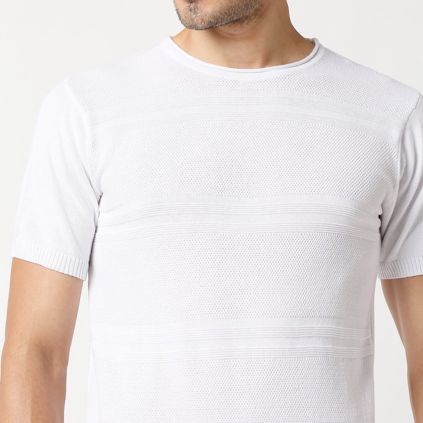 Fostino Escape White Round Neck T-Shirt - Fostino - T-Shirts