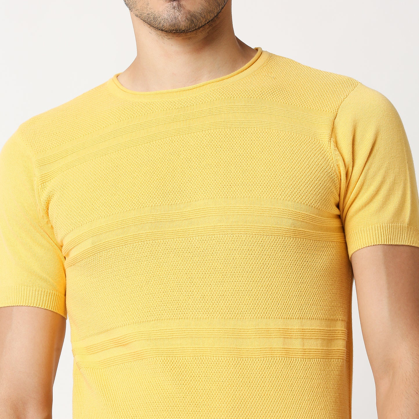 Fostino Escape Yellow Round Neck T-Shirt - Fostino - T-Shirts