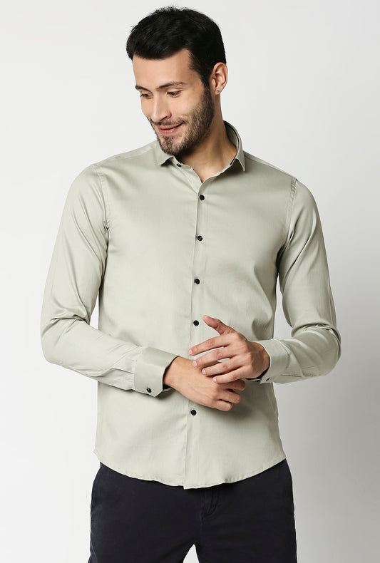 Fostino Plain Lycra Pista Full Sleeves Shirt - Fostino - Shirts