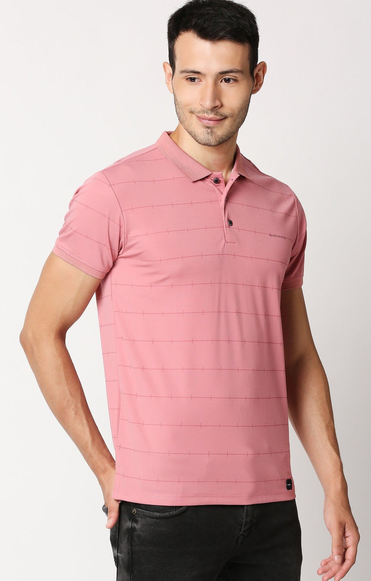 Fostino Jacob Pink Collar T-Shirt - Fostino - T-Shirts