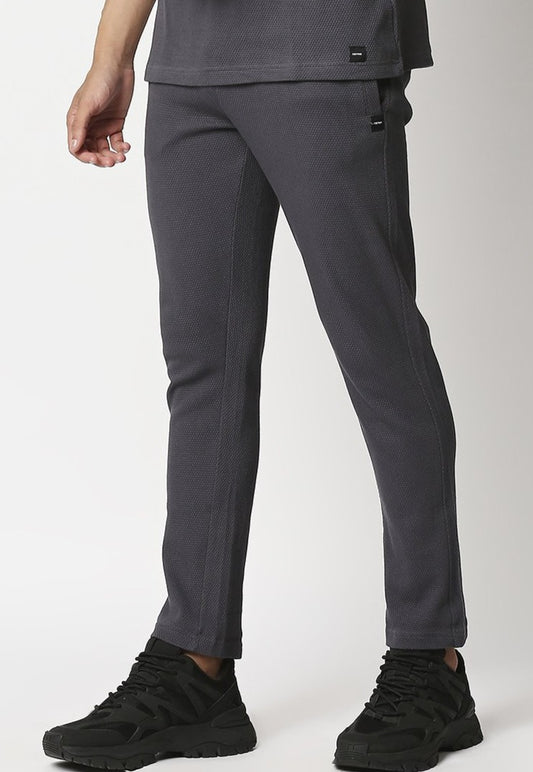 Fostino Dark Grey Popcorn Track Pant - Fostino - Tracks