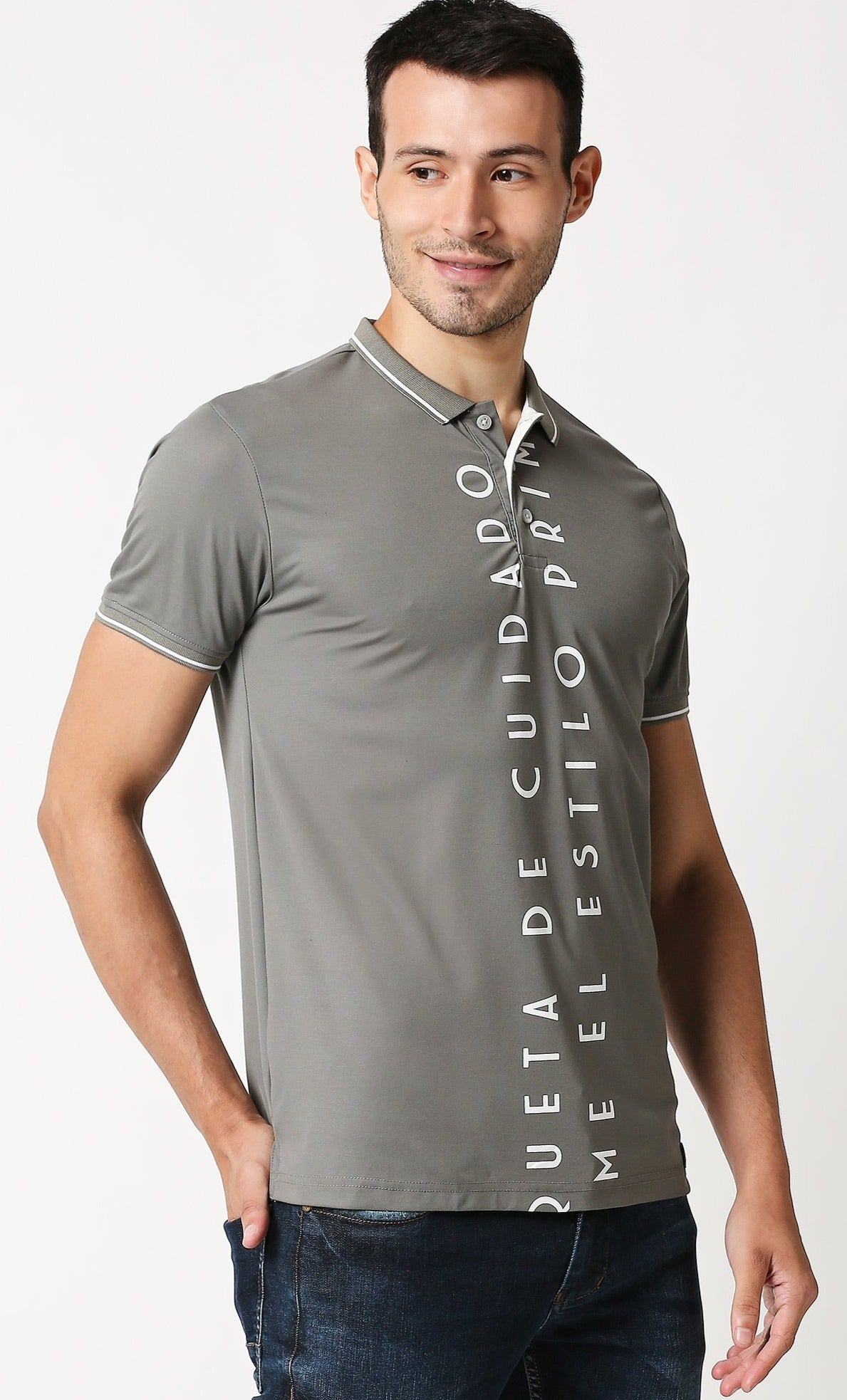 Fostino Mecca dark Grey Polo T-Shirt - Fostino - T-Shirts