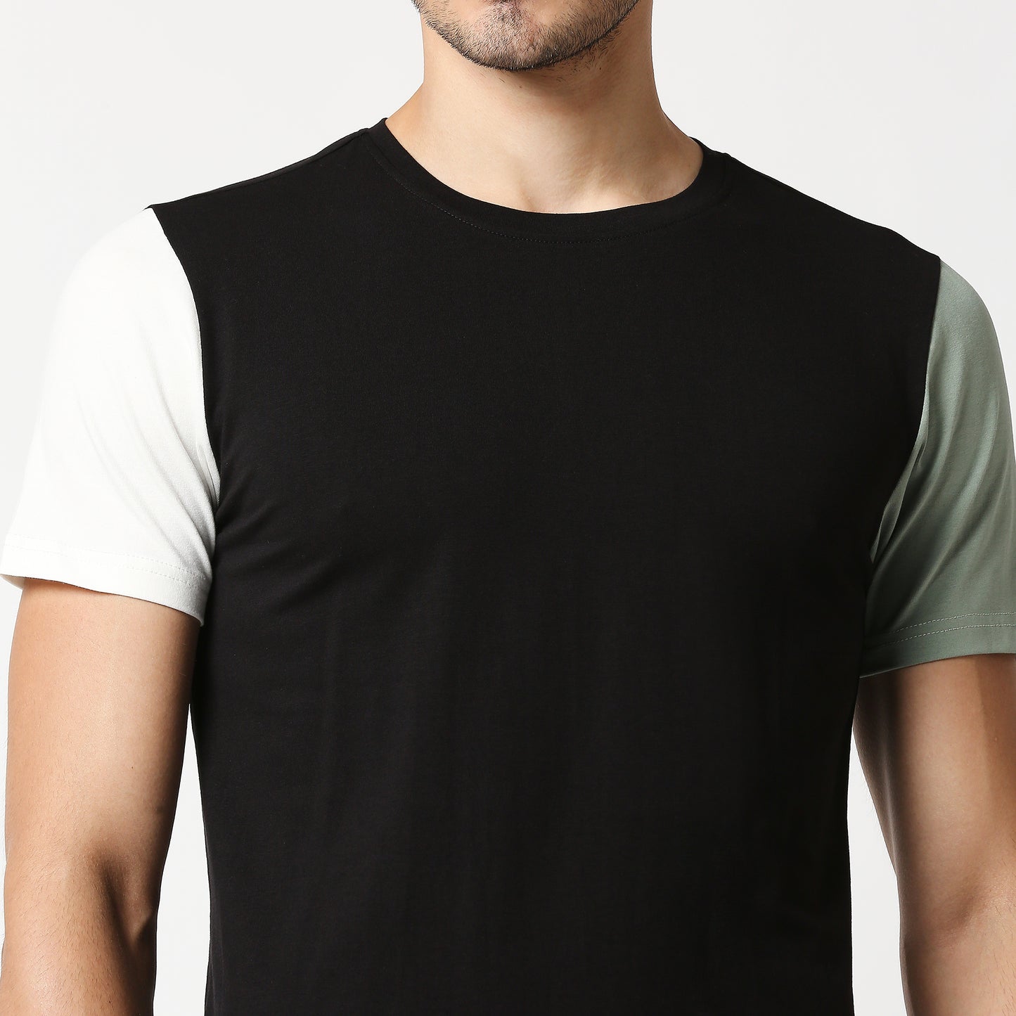 Fostino Nelson Black Round Neck T-Shirt - Fostino - T-Shirts