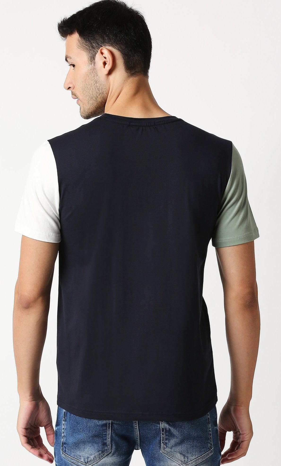 Fostino Nelson Navy Round Neck T-Shirt - Fostino - T-Shirts