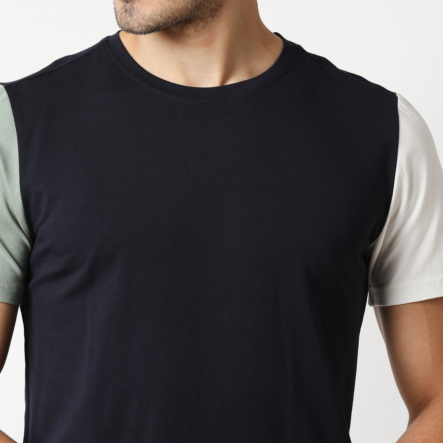 Fostino Nelson Navy Round Neck T-Shirt - Fostino - T-Shirts