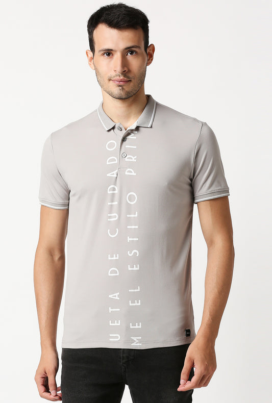 Fostino Mecca Light Grey Polo T-Shirt - Fostino - T-Shirts