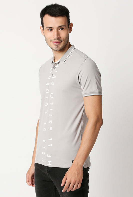 Fostino Mecca Light Grey Polo T-Shirt - Fostino - T-Shirts
