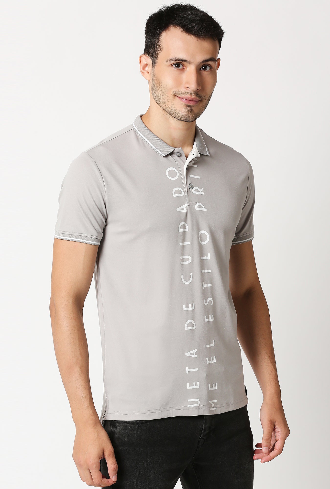 Fostino Mecca Light Grey Polo T-Shirt - Fostino - T-Shirts