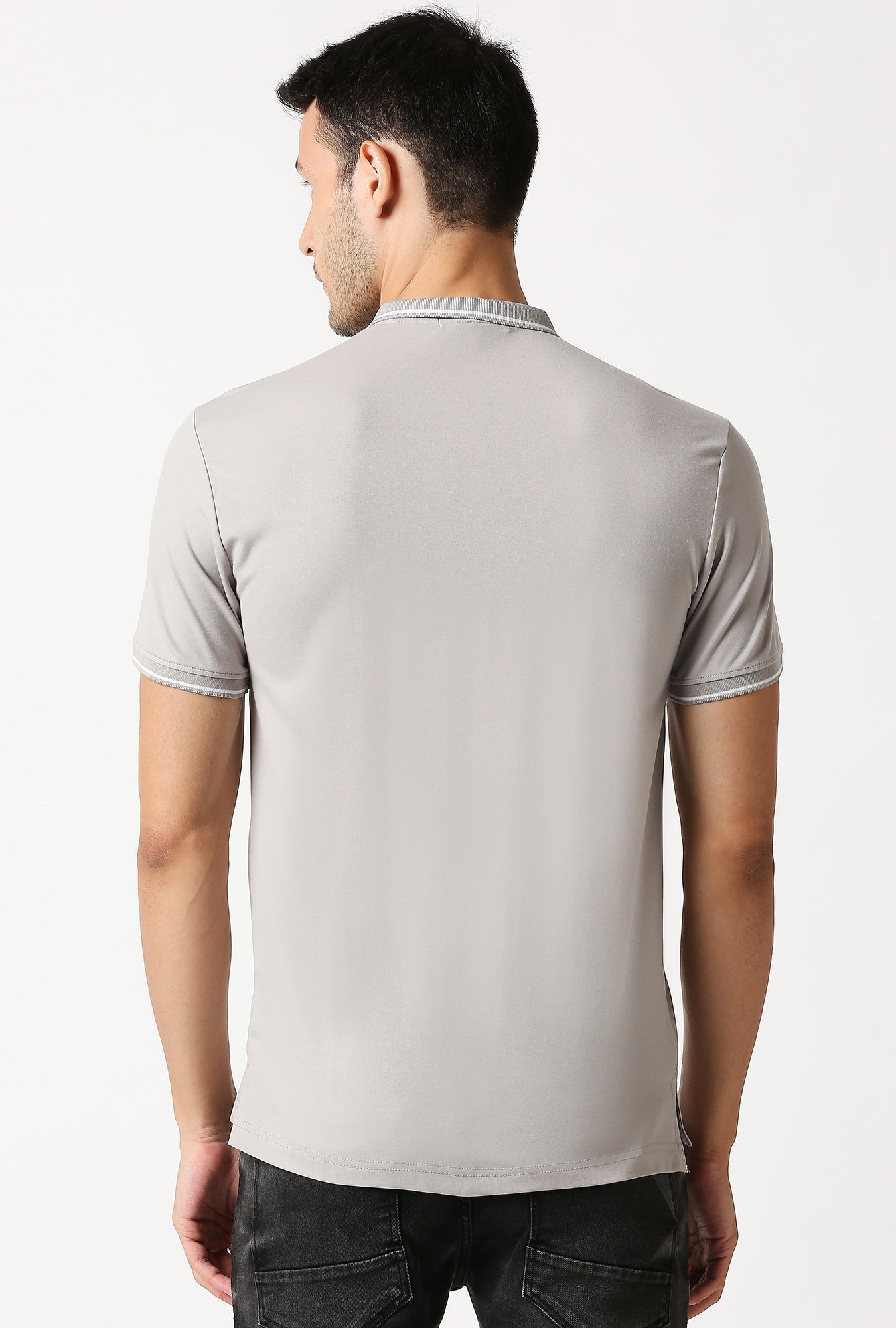 Fostino Mecca Light Grey Polo T-Shirt - Fostino - T-Shirts