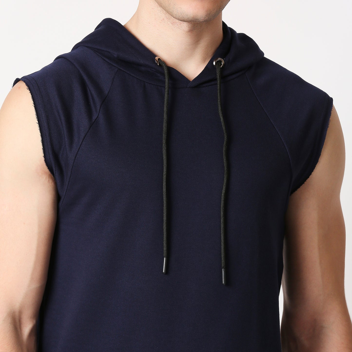 Fostino Navy Sleeveless Hood - Fostino - Hoodies