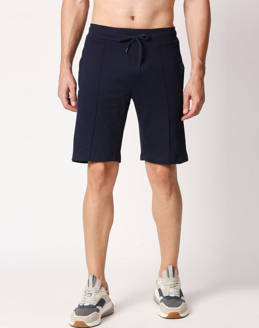 Fostino Beijing Plain Navy Short - Fostino Shorts