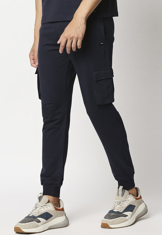 Fostino Ibu Navy Cargo Jogger Track Pant - Fostino - Tracks