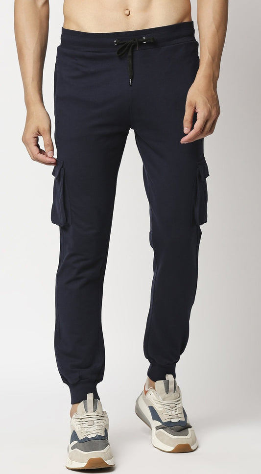 Fostino Ibu Navy Cargo Jogger Track Pant - Fostino - Tracks