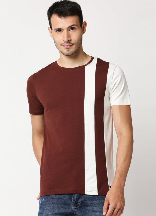 Fostino Salford Maroon Round Neck T-Shirt - Fostino - T-Shirts