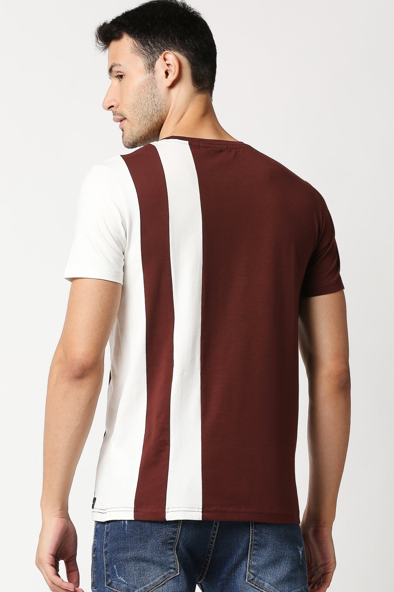 Fostino Salford Maroon Round Neck T-Shirt - Fostino - T-Shirts