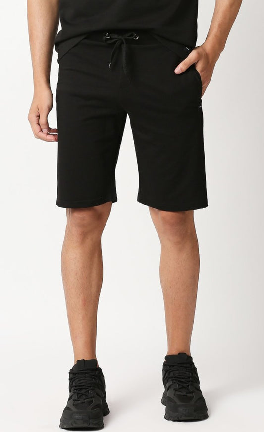 Fostino Shanghai Plain Black Short - Fostino - Shorts