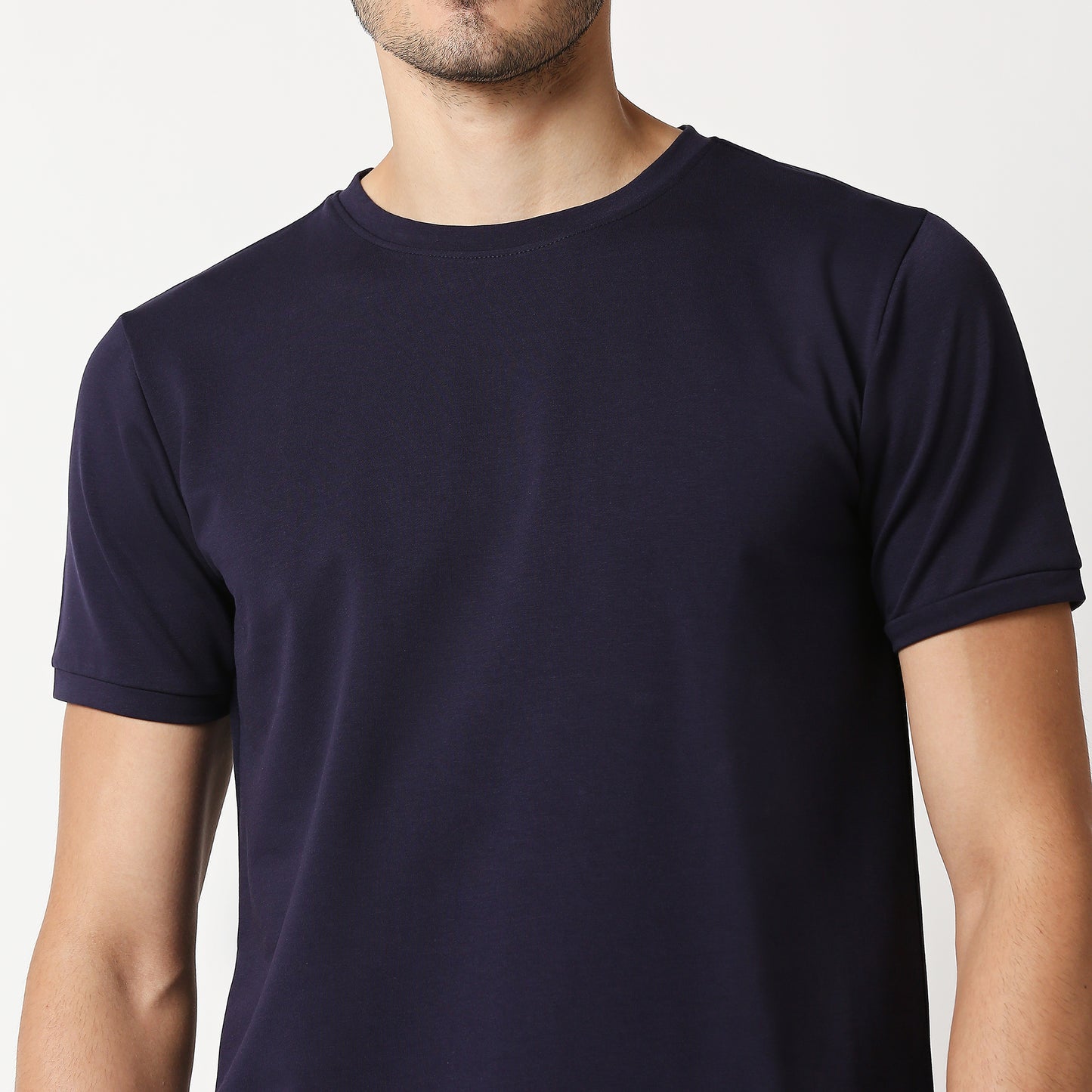 Fostino Shanghai Navy Round Neck T-Shirt - Fostino - T-Shirts