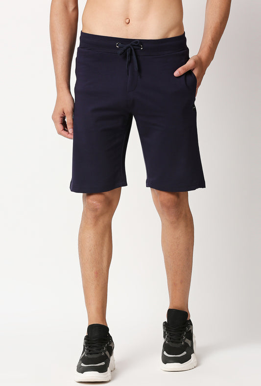 Fostino Shanghai Plain Navy Short - Fostino - Shorts