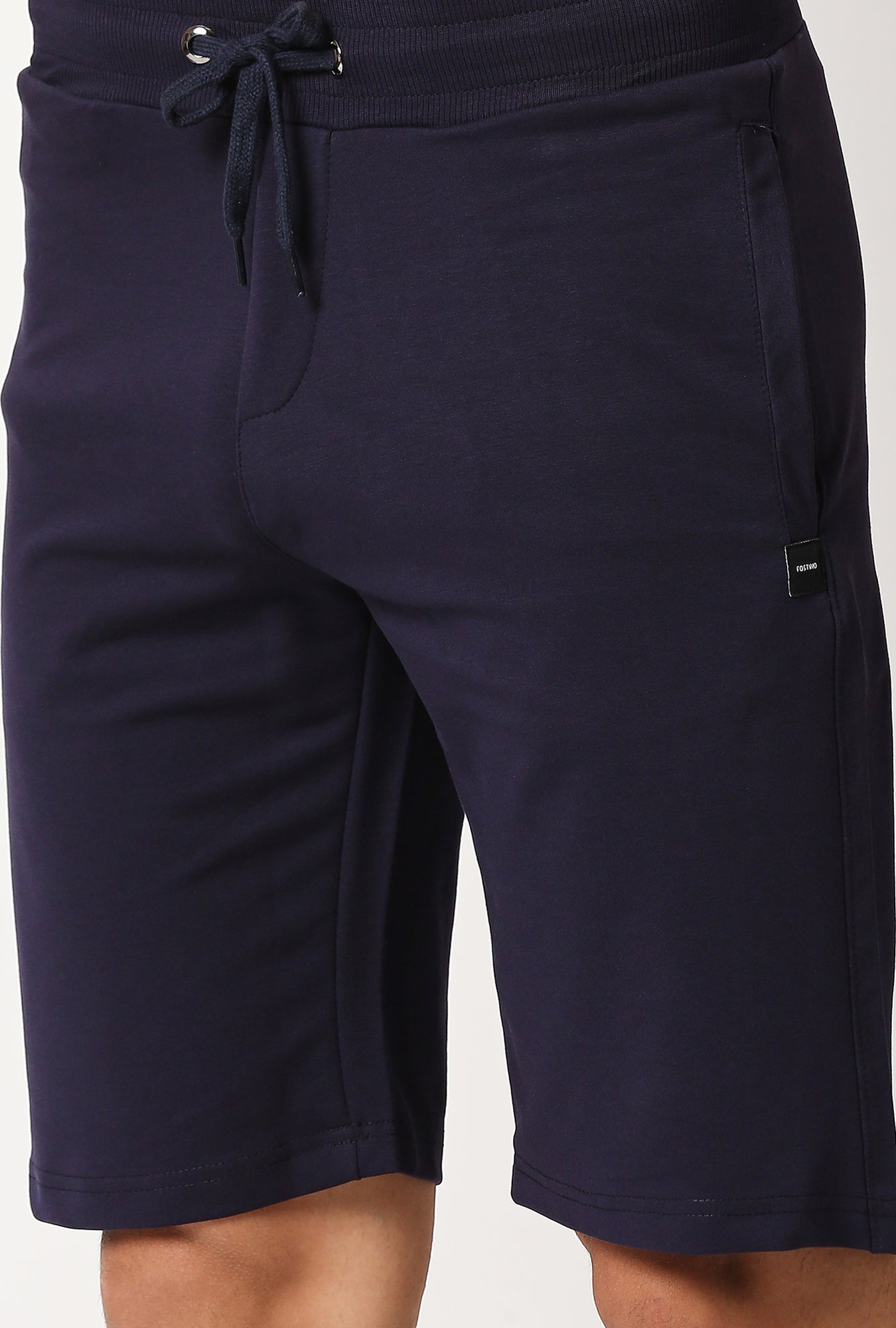 Fostino Shanghai Plain Navy Short - Fostino - Shorts