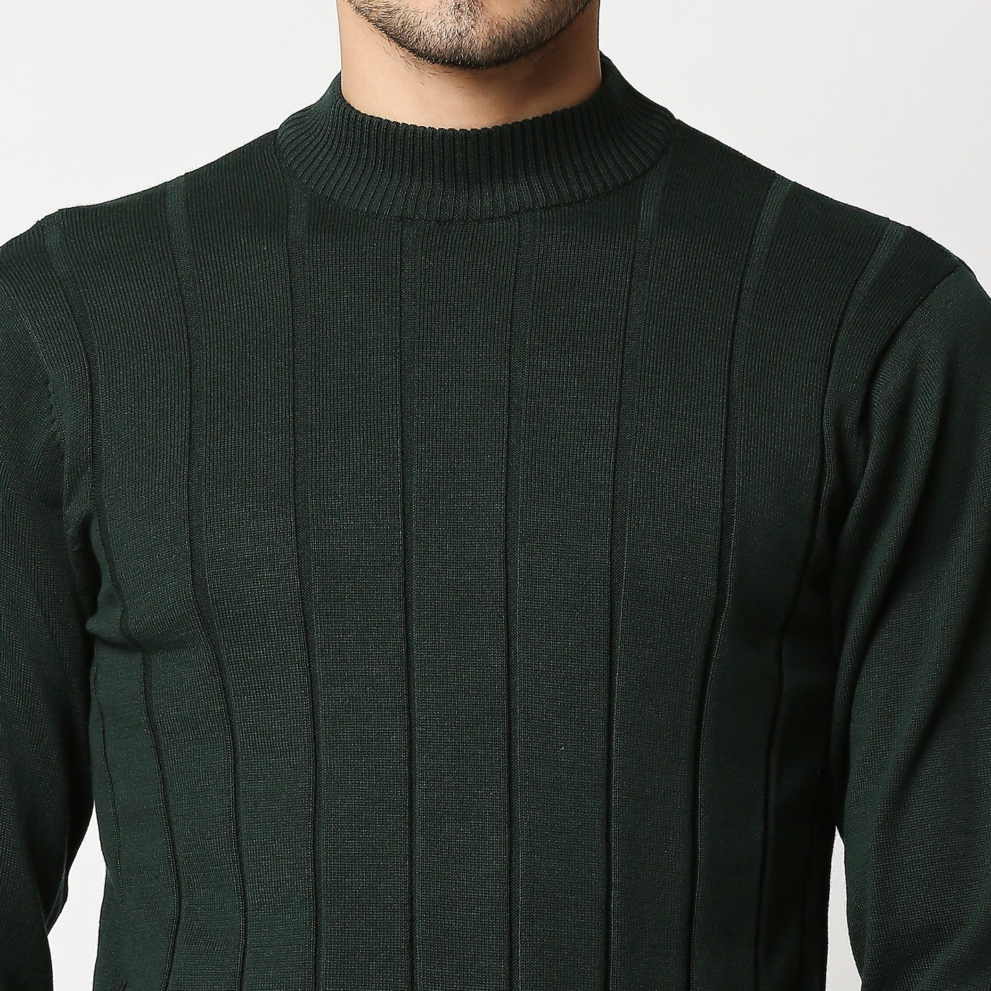 Fostino Tango Dark Green Turtle Neck T-Shirt - Fostino - T-Shirts